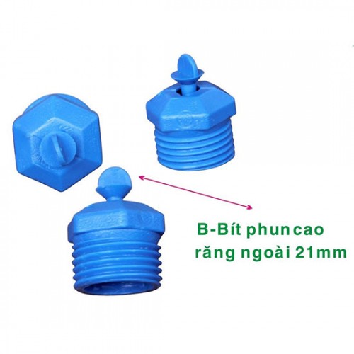 Béc bít phun nước cao họng phun 6 ly ren ngoài phi 21 BC-BIT POM