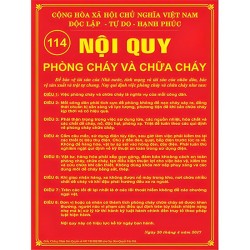 Bảng nội quy phòng cháy và chữa cháy