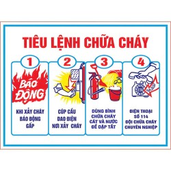 Bảng tiêu lệnh chữa cháy