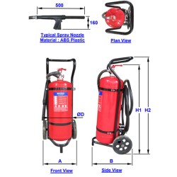 Bình xe đẩy bột ABC 25kg Multron EXT-ABC-25K