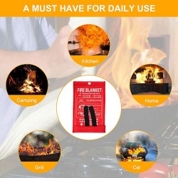 Chăn chữa cháy chịu nhiệt 500°C 180x180cm TATEKSAFE-FB1818