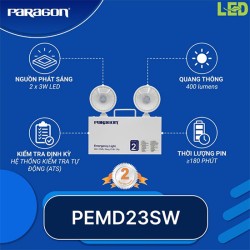 Đèn chiếu sáng khẩn cấp mắt mèo đôi LED Paragon PEMD23SW