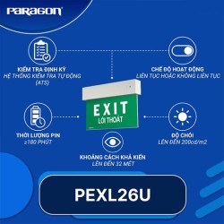 Đèn chỉ dẫn thoát hiểm PARAGON PEXL26U