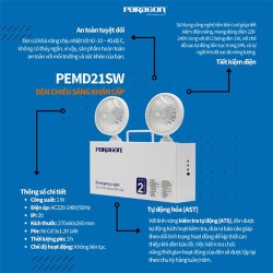 Đèn sạc khẩn cấp LED dạng mắt mèo 2 bóng Paragon PEMD21SW