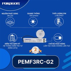 Đèn sạc khẩn cấp âm trần Paragon PEMF3RC-G2