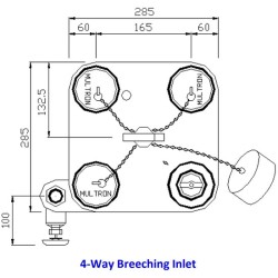 Họng tiếp nước 4 cửa MULTRON DC708-1V