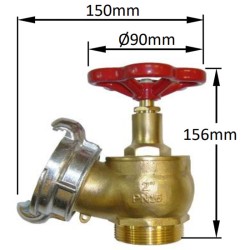 Van góc chữa cháy DN50 MULTRON HV005-1V-50