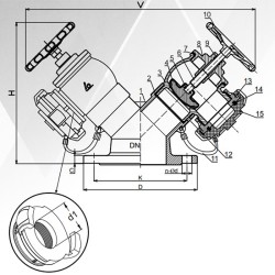 Van góc PCCC chữ Y DN125 ShinYi TFHA-0125