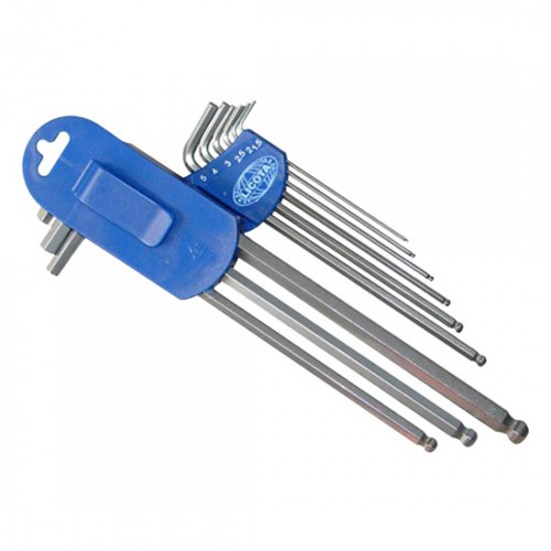 Bộ lục giác đầu bi 9 cây hệ mét Licota TW-21009A-WM