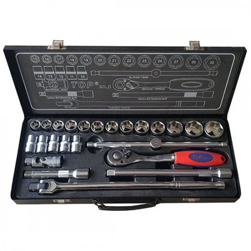 Bộ tuýp đầu lục giác hệ mét 24 chi tiết 1/2 inch TOP VNK-1224R