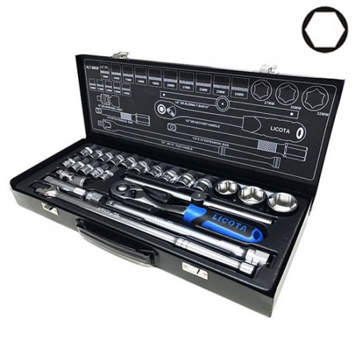 Bộ tuýp lục giác 24 món hệ mét 10-32mm LICOTA ALT-5002F