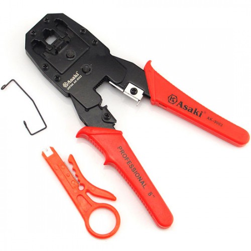 Kềm bấm cáp mạng & điện thoại 8"/200mm Asaki AK-9003