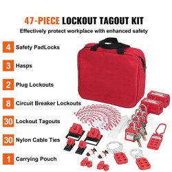 Bộ khóa an toàn LOTO điện gồm 47 chi tiết PROLOCKEY LK-AQGS01