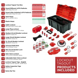 Bộ LOTO khóa điện và van cho bảo trì công nghiệp PROLOCKEY LK-TSK6A