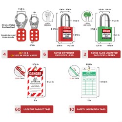 Bộ LOTO khóa điện và van cho bảo trì công nghiệp PROLOCKEY LK-TSK6A