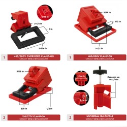 Bộ LOTO khóa điện và van cho bảo trì công nghiệp PROLOCKEY LK-TSK6A