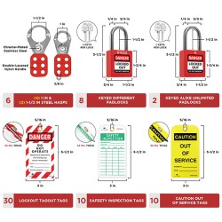 Bộ LOTO khóa điện và van cho kỹ sư bảo trì PROLOCKEY LK-TSK5C