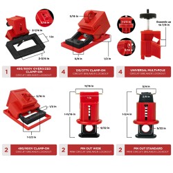 Bộ LOTO khóa điện và van cho kỹ sư bảo trì PROLOCKEY LK-TSK5C