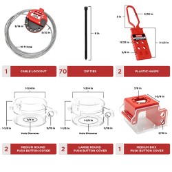 Bộ LOTO khóa điện và van cho kỹ sư bảo trì PROLOCKEY LK-TSK5C