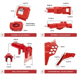 Bộ LOTO khóa van cho kỹ sư bảo trì PROLOCKEY LK-TSK5B