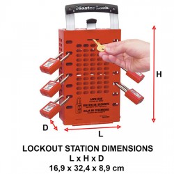 Hộp khóa nhóm treo tường 14 lỗ Master Lock 503RED