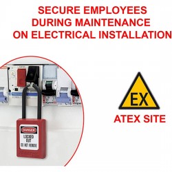 Khóa an toàn cách điện còng nylon 5mm Master Lock S32RED