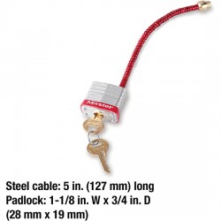 Khóa an toàn còng cáp thép Master Lock 7C5RED