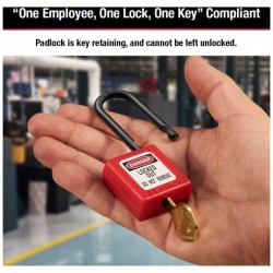 Khóa an toàn còng nylon 6mm Master Lock 406RED