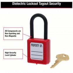 Khóa an toàn còng nylon 6mm Master Lock 406RED