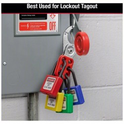 Khóa an toàn còng nylon 6mm Master Lock 406RED