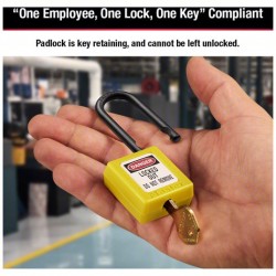 Khóa an toàn cách điện còng nylon 6mm Master Lock 406YLW