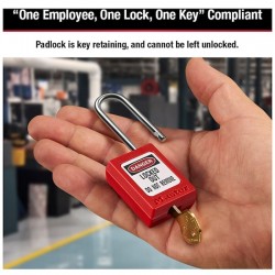 Khóa an toàn còng thép chìa khác nhau Master Lock S31RED-KD