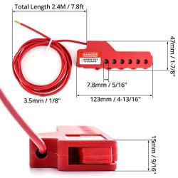 Khóa cáp thép bọc nhựa điều chỉnh 3.8mm PROLOCKEY CB05