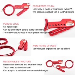 Khóa cáp thép bọc nhựa điều chỉnh 3.8mm PROLOCKEY CB05