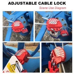 Khóa cáp thép có thể diều chỉnh 4mm PROLOCKEY CB01-4