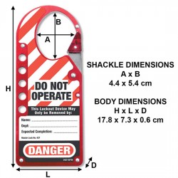 Khóa kẹp nhôm chụp nhanh có nhãn dán Master Lock 427