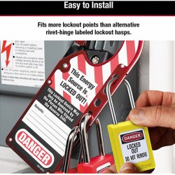 Khóa kẹp nhôm chụp nhanh có nhãn dán Master Lock 427