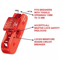 Khóa CB tép chốt hướng ra 11mm-13mm Master Lock S2391