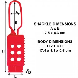 Khóa nhóm 6 người bằng nylon không dẫn điện Master Lock 428