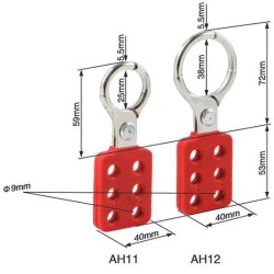 Khóa nhóm LOTO bằng nhôm 6 lỗ 25mm PROLOCKEY AH12