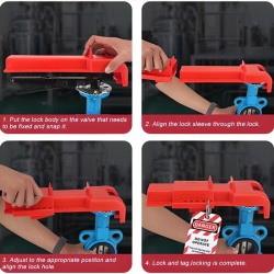 Khóa van bướm có chiều rộng tay cầm từ 8mm-45mm PROLOCKEY BVL01