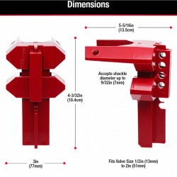 Khóa van bi có thể điều chỉnh 13mm-51mm Master Lock S3081