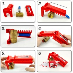 Khóa van bi tay gạt đường kính ống DN50-DN70mm PROLOCKEY ABVL04