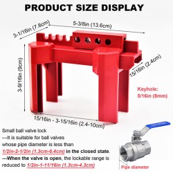 Khóa van bi có thể điều chỉnh 13-63mm PROLOCKEY ABVL01