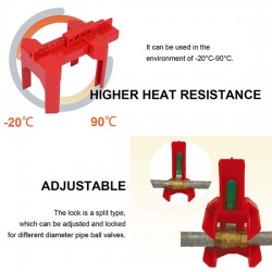 Khóa van bi có thể điều chỉnh 13-63mm PROLOCKEY ABVL01