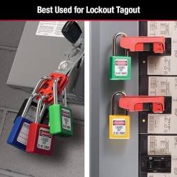 Khóa an toàn còng thép chìa khác nhau Master Lock 410GRN