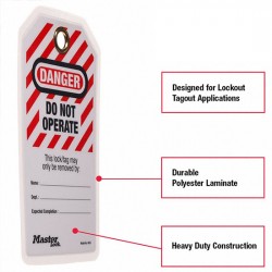 Thẻ cảnh báo cấm vận hành Master Lock 497A