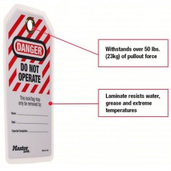 Thẻ cảnh báo cấm vận hành Master Lock 497A