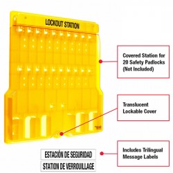 Trạm khóa LOTO 22 móc treo Master Lock 1484B