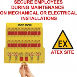 Trạm khóa LOTO 22 móc treo Master Lock 1484B